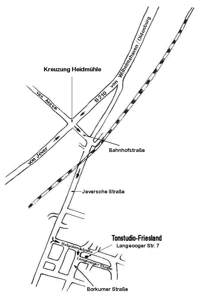 Wegbeschreibung Studio-Friesland